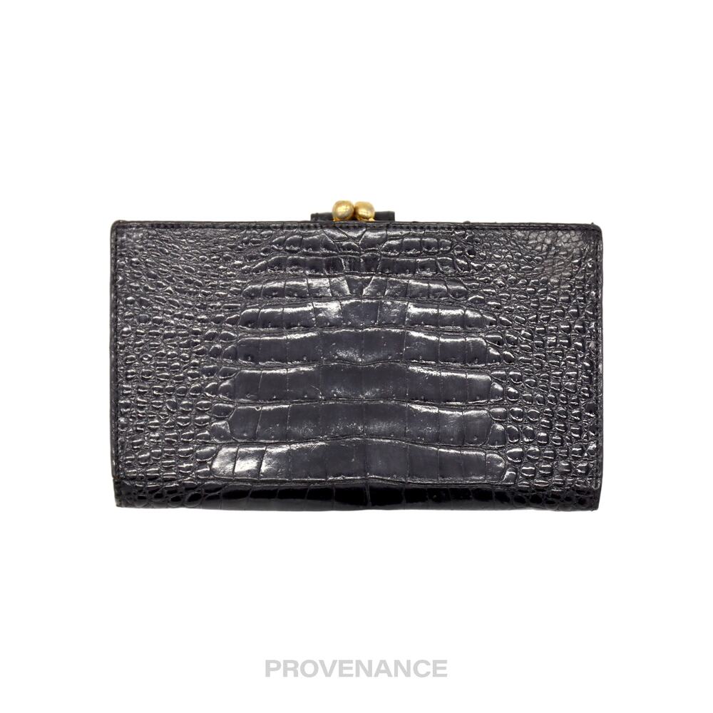 🔴 Gucci Long Wallet - Black Crocodile - Picture 4 of 12
